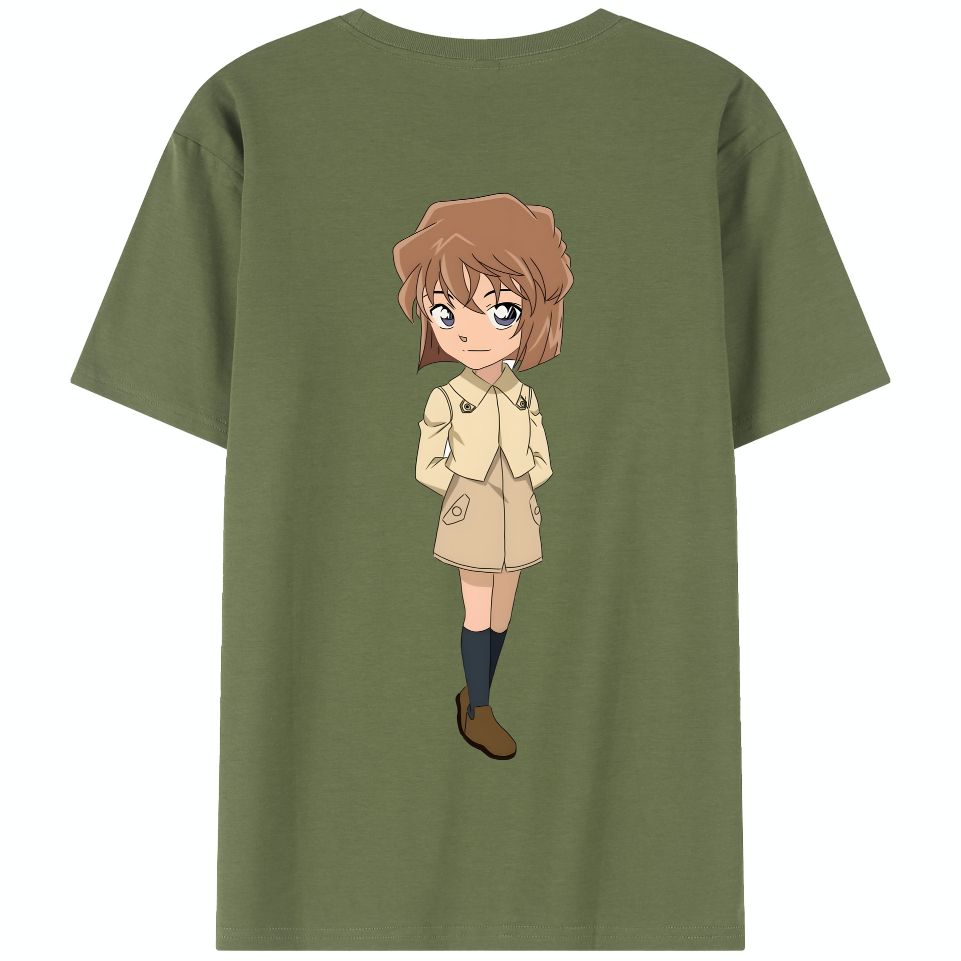 （画像用） 名探偵コナン 灰原 哀 はいばら あい Detective Conan Anita Hailey、Vi Graythorn Haibara Ai 綿100％半袖Tシャツ（背面プリント）